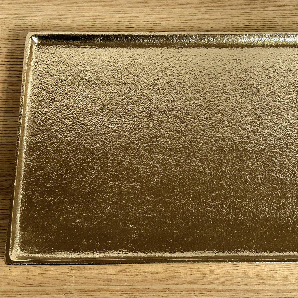Alice rectangular gold tray 49x20cm
