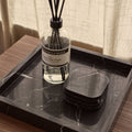 S/4 Black Square Marble Coasters