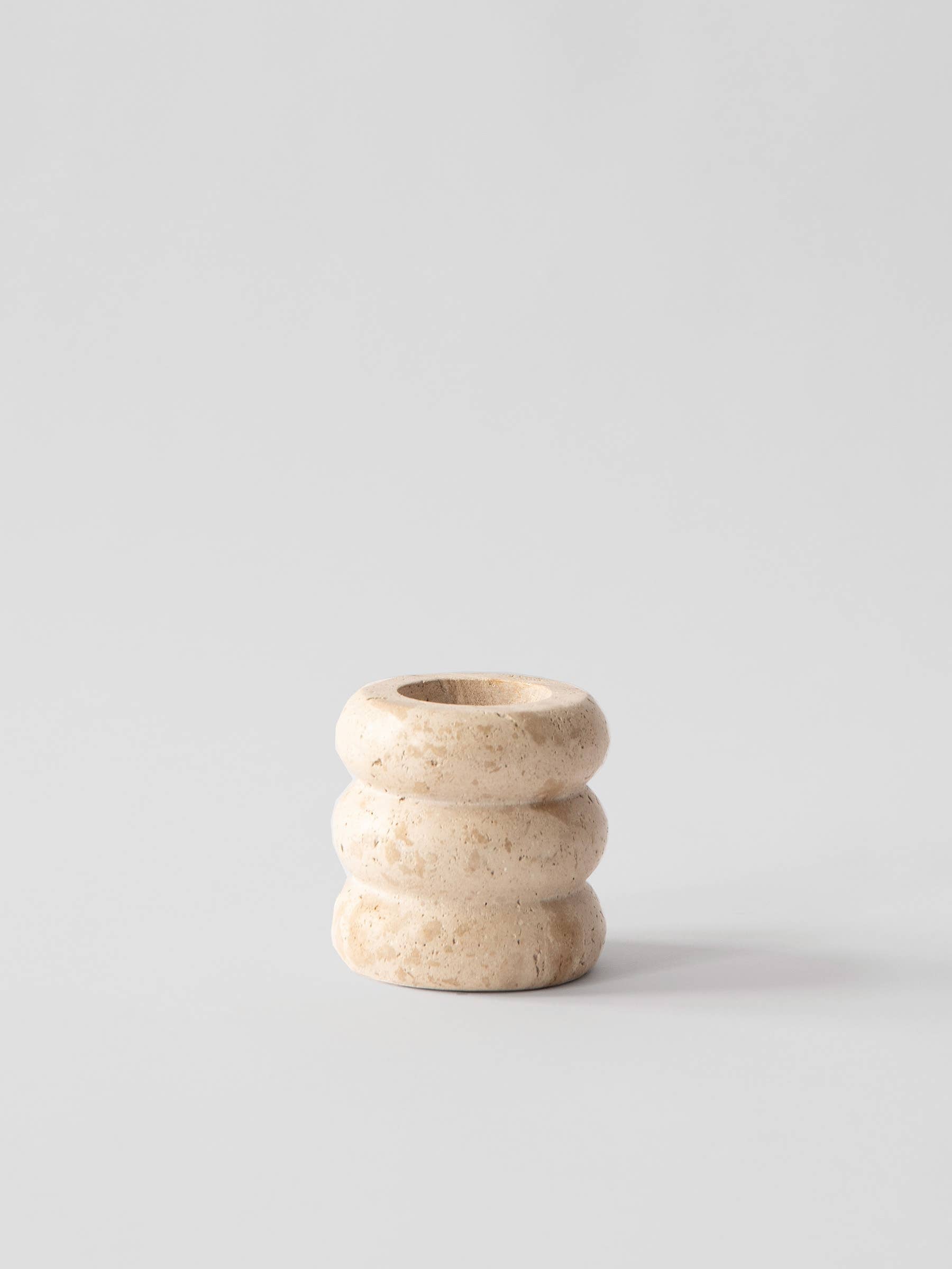 Travertine Candle Holder