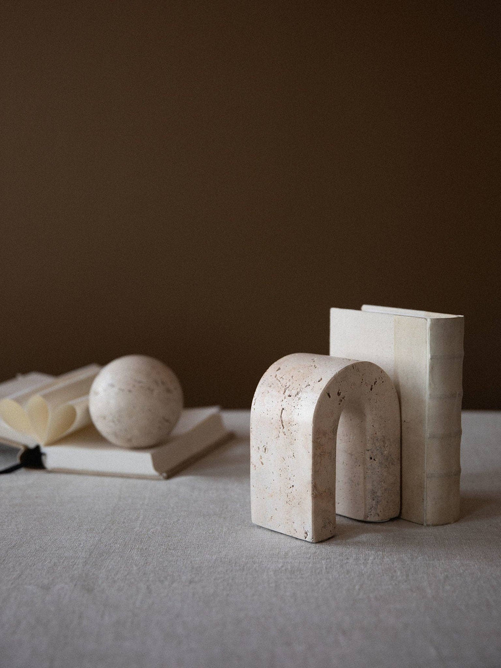 Travertine Bookend