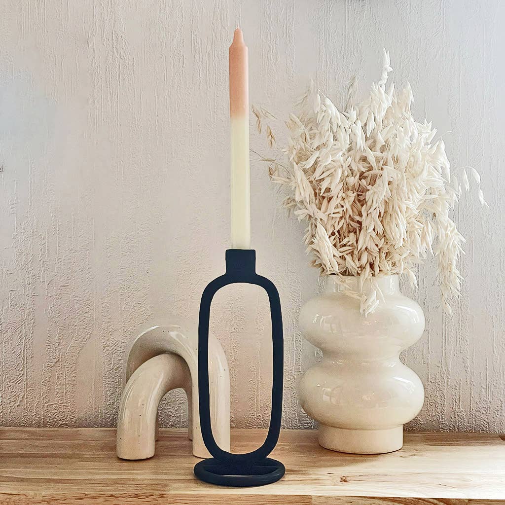 Double White Ceramic Vase
