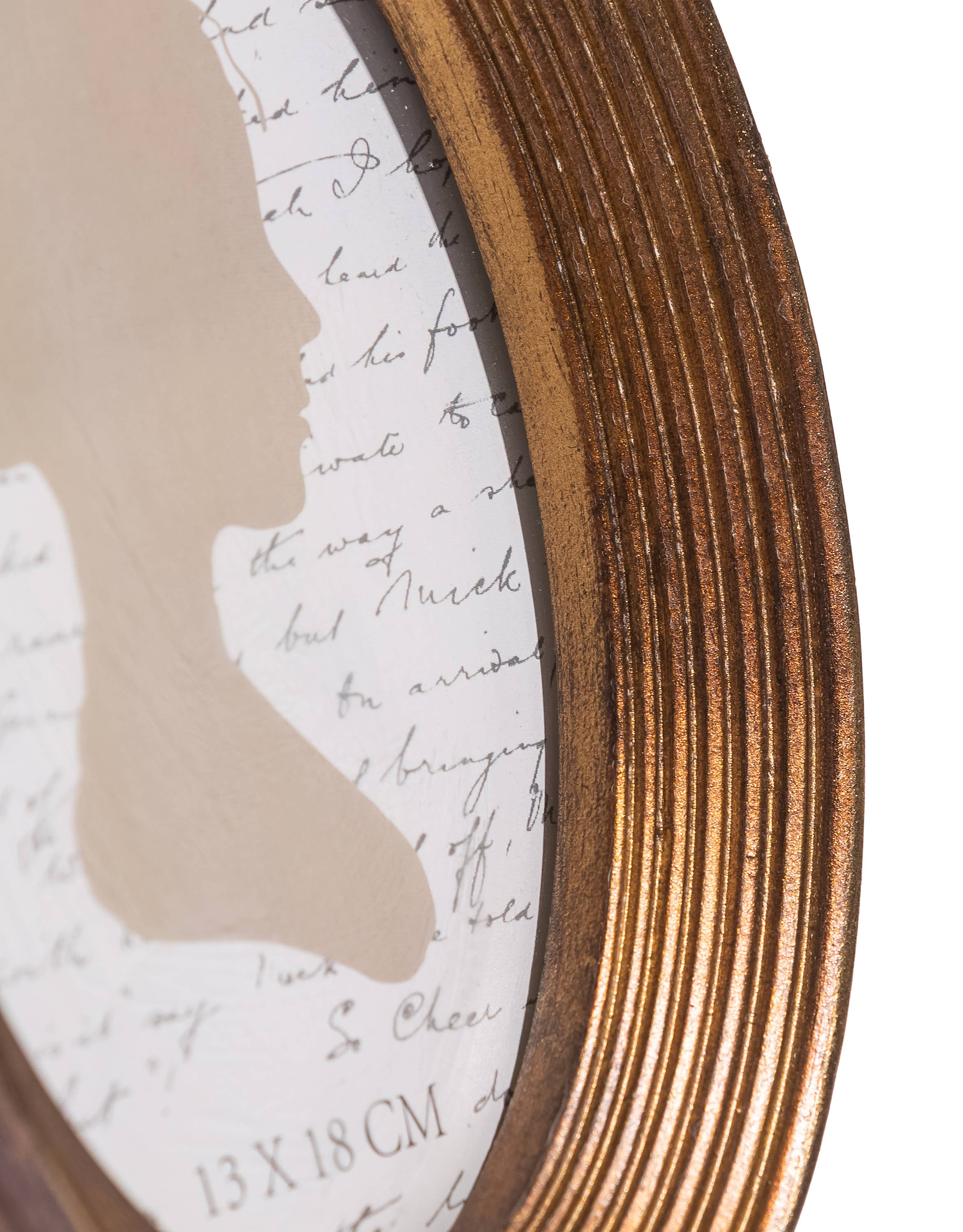Antique Gold Ribbed Oval 5x7" Photo Frame