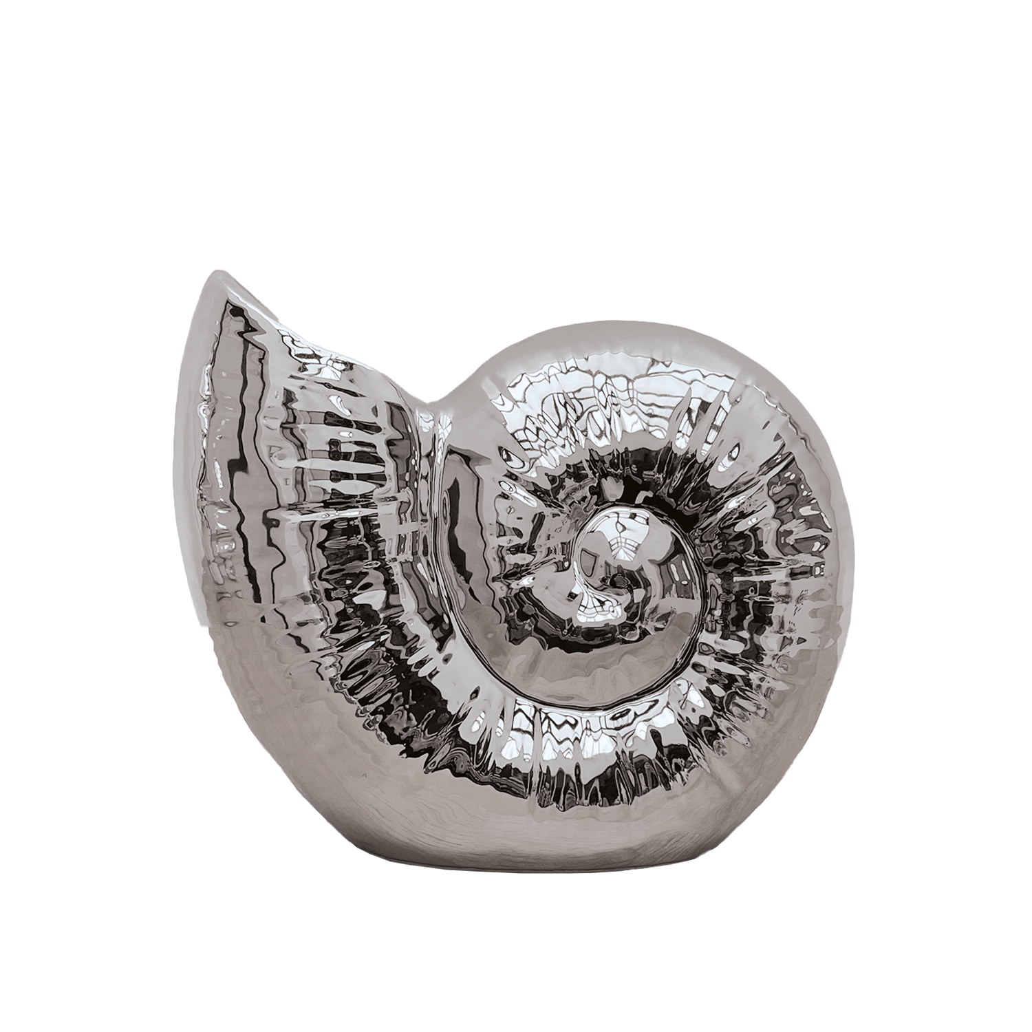Silver Shell Ceramic Vase L20.7 W9.5 H17.5cm