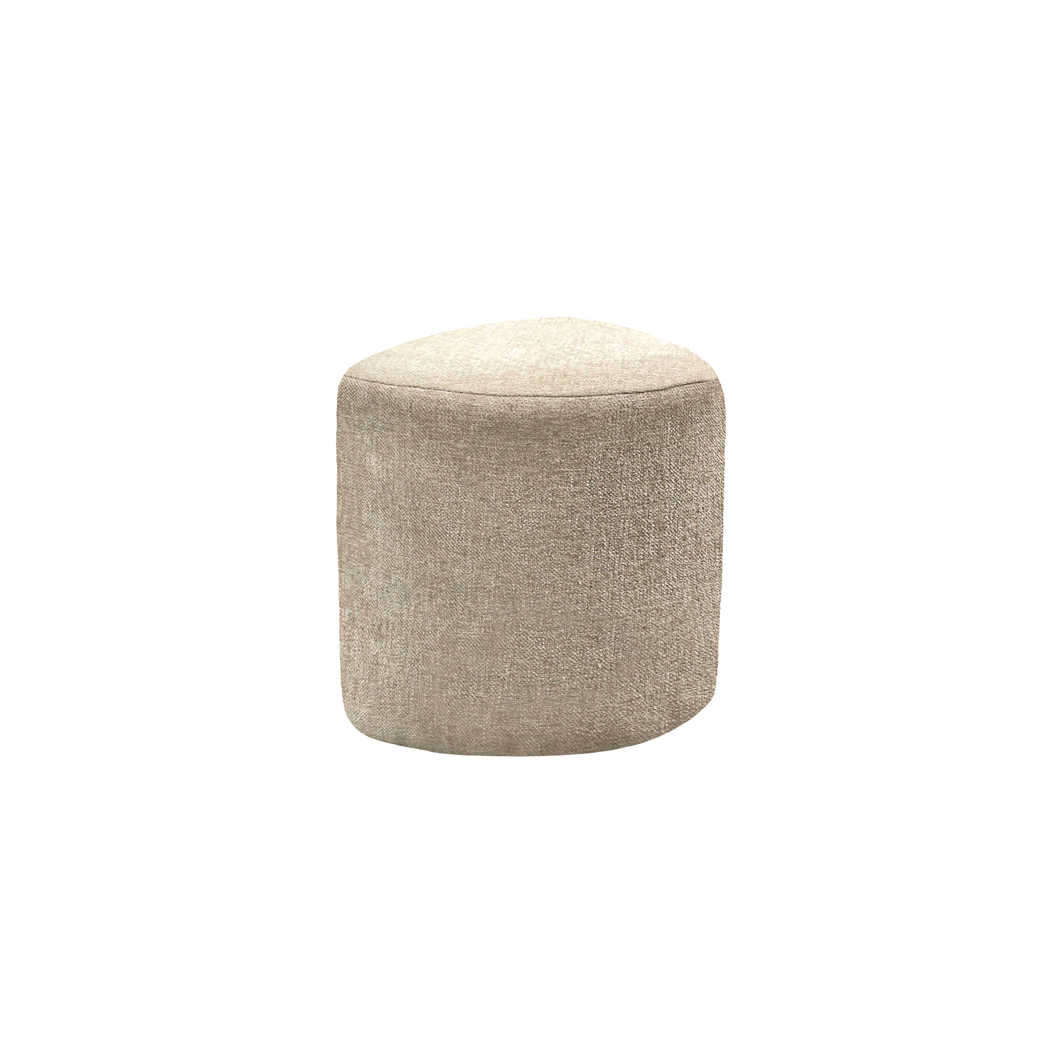 Eve beige chenille stool W45 x D35 x H35 cm