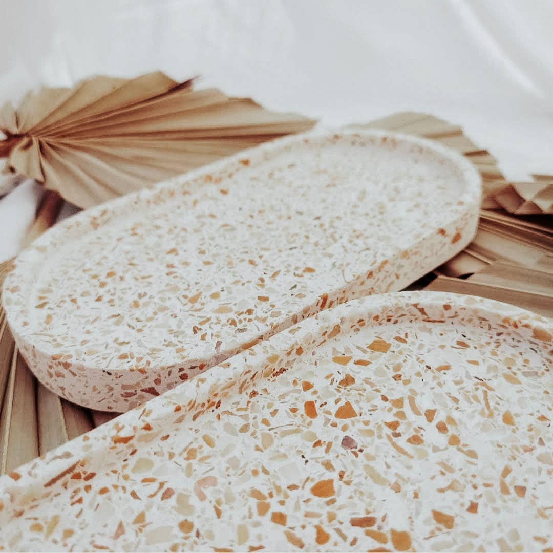 Terrazzo Oval Tray - Siena Collection