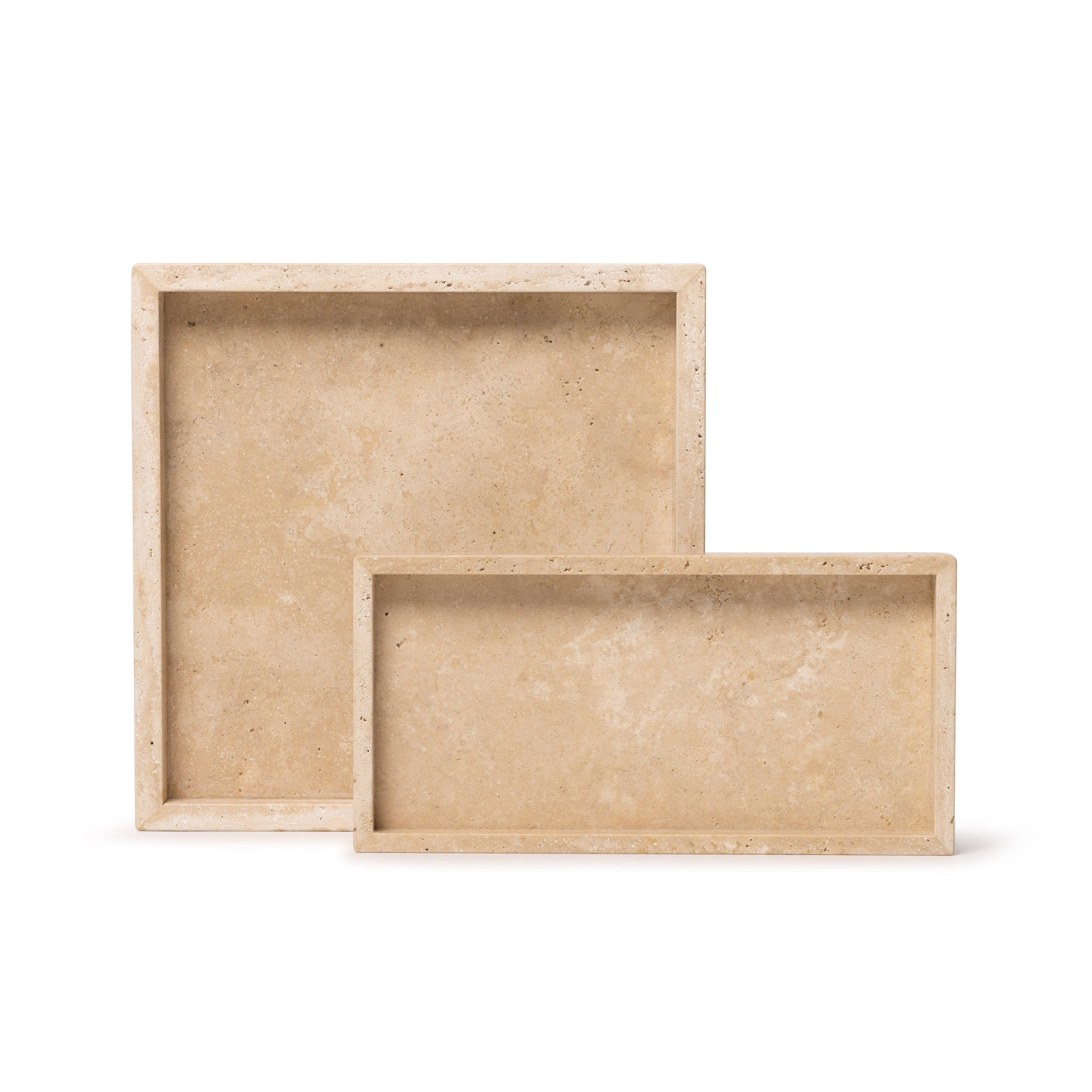 Travertine Rectangle Tray 15x30cm