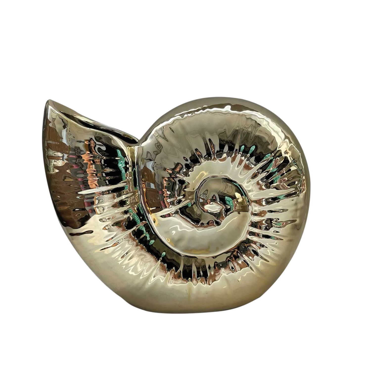 Golden Shell Ceramic Vase L20.7 W9.5 H17.5cm