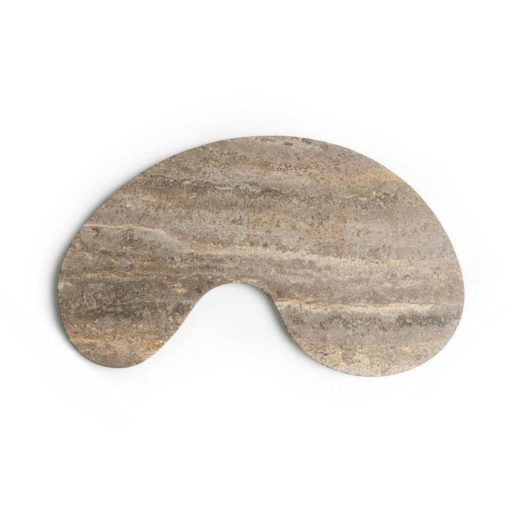 Organic Titanium Travertine Tray
