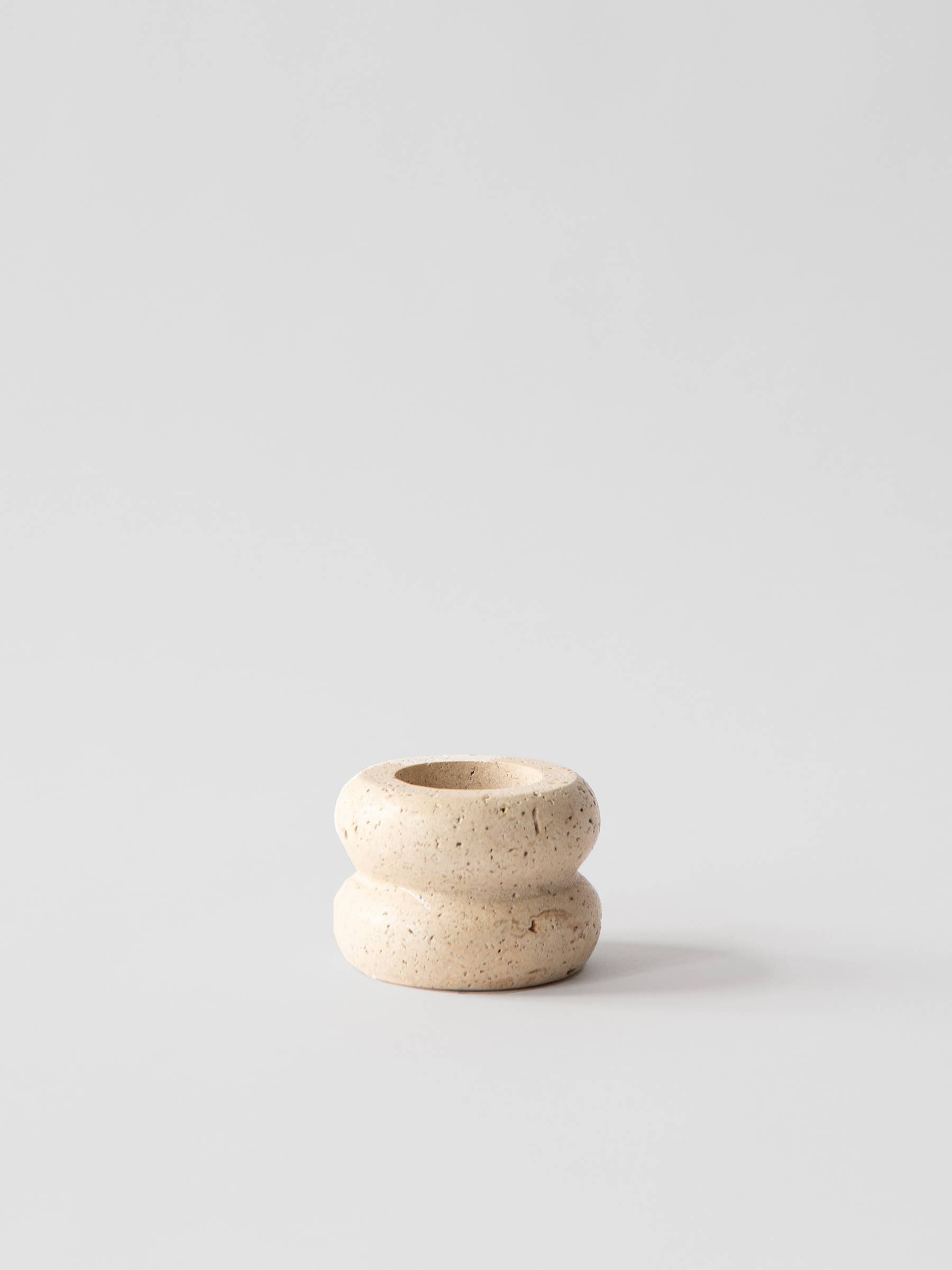 Travertine Candle Holder