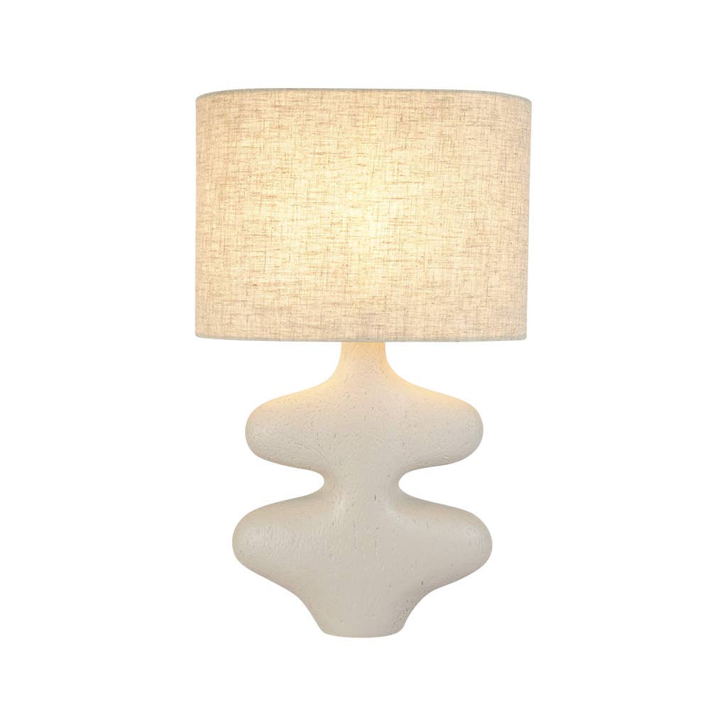 Beige organic lamp L26 W13 H40cm
