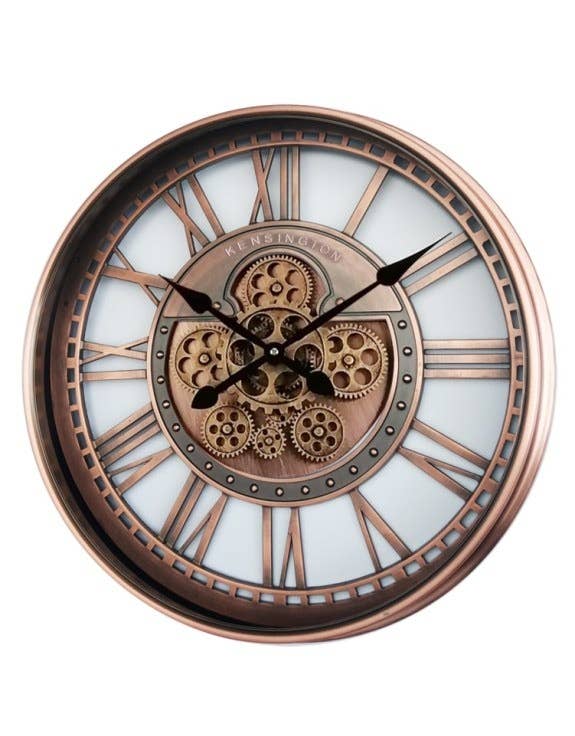 Brushed Copper Kensington Wall Clock