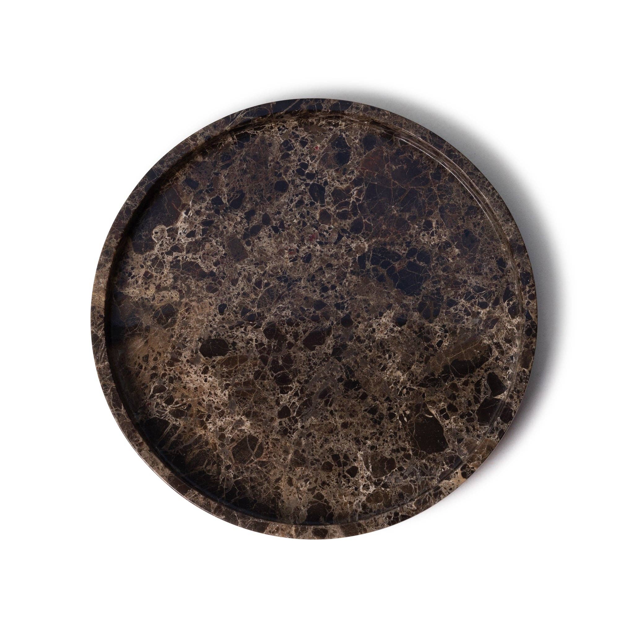 Brown Round Marble Tray Ø30cm