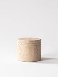Travertine Pot w/Lid