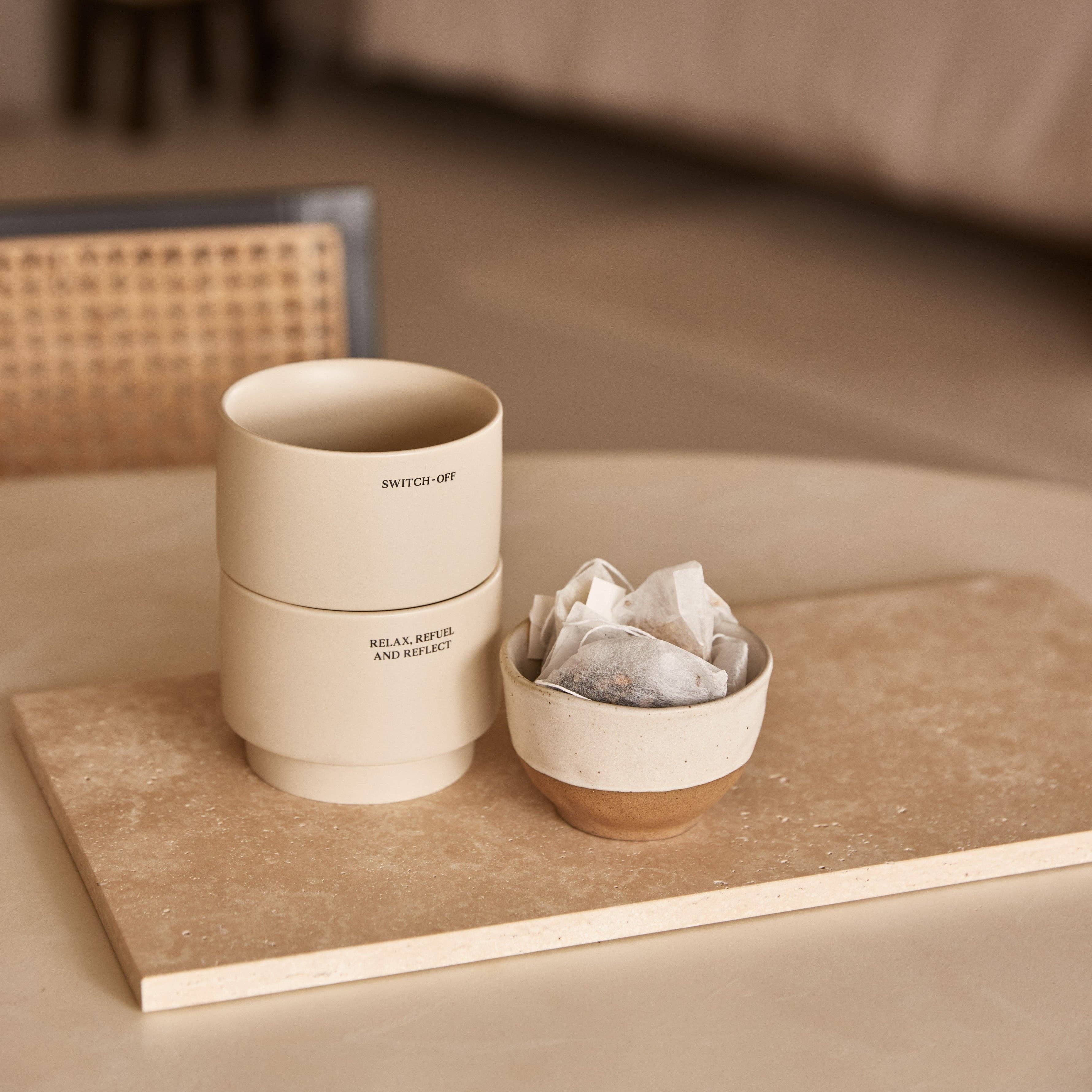 Travertine Rectangle Tray 20x40cm