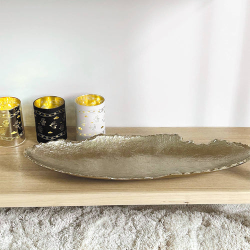 Alice oval gold tray L50 D19 H5cm