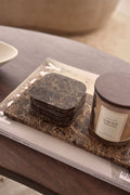 S/4 Brown Marble Coasters