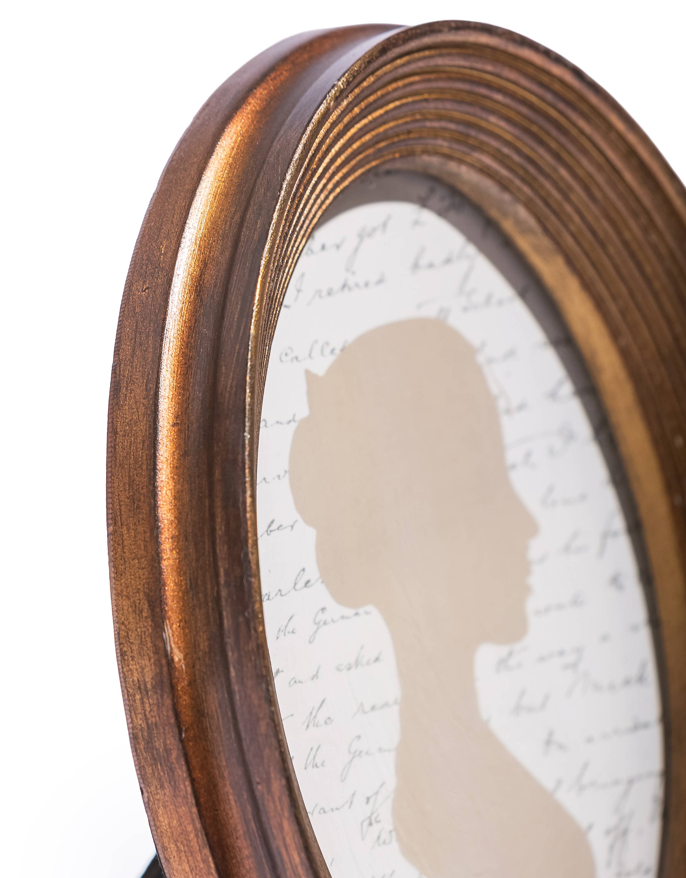 Antique Gold Ribbed Oval 5x7" Photo Frame