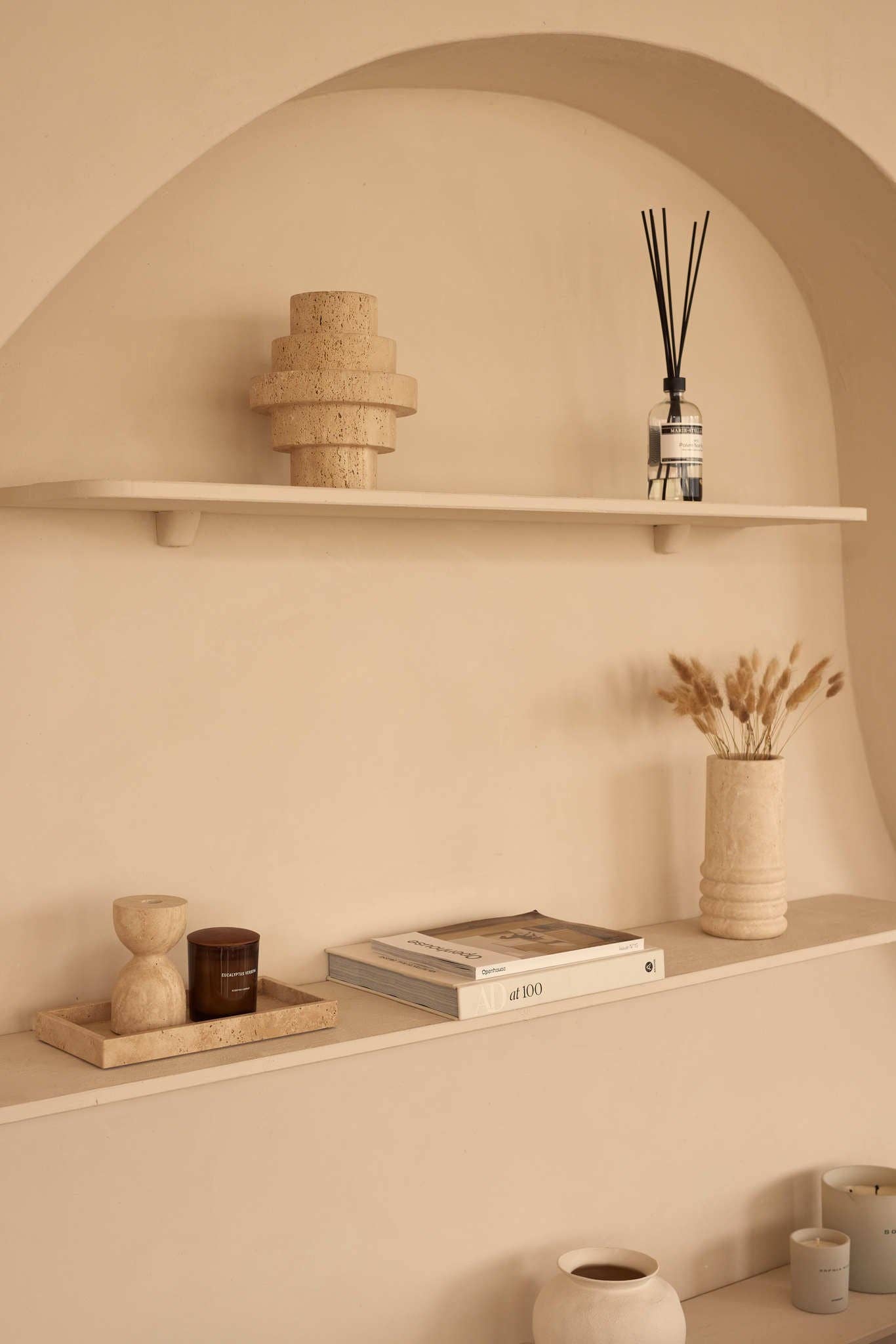 Travertine Rectangle Tray 15x30cm