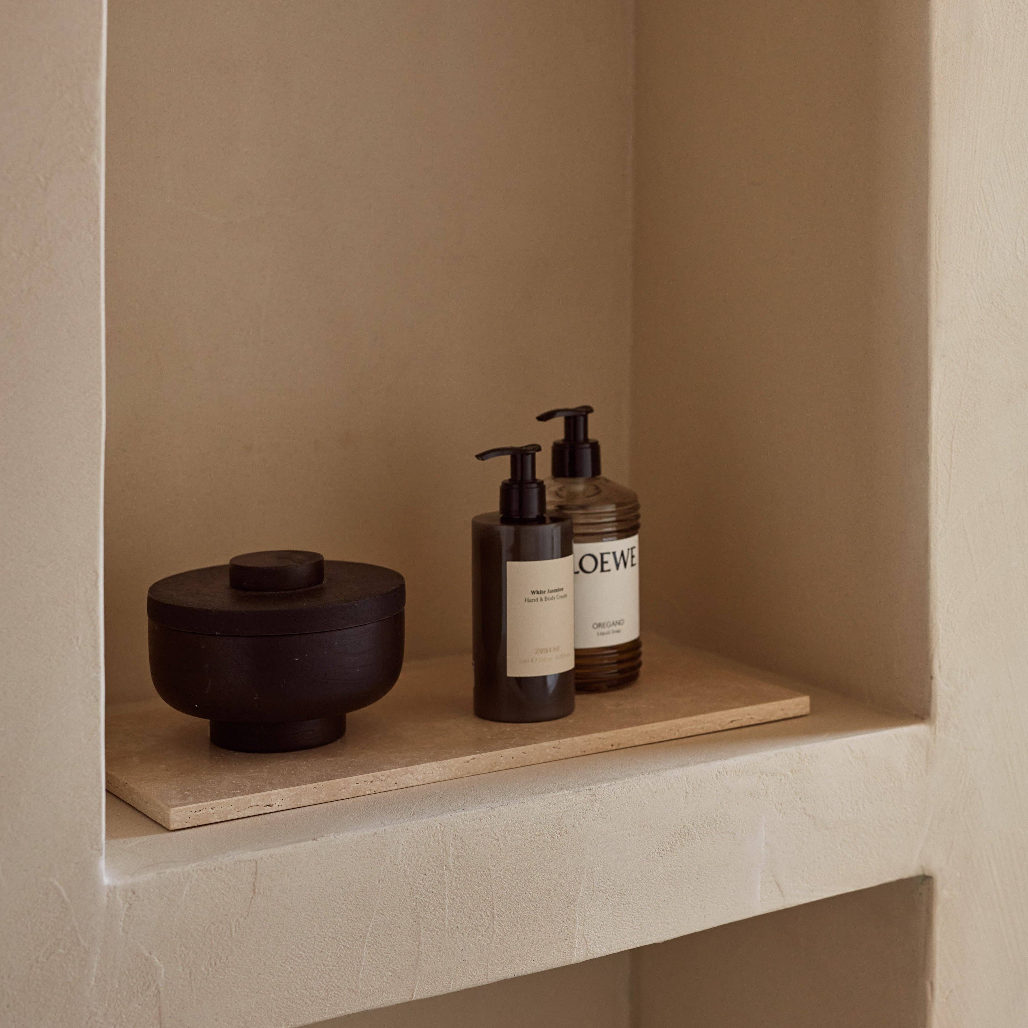 Travertine Rectangle Tray 20x40cm