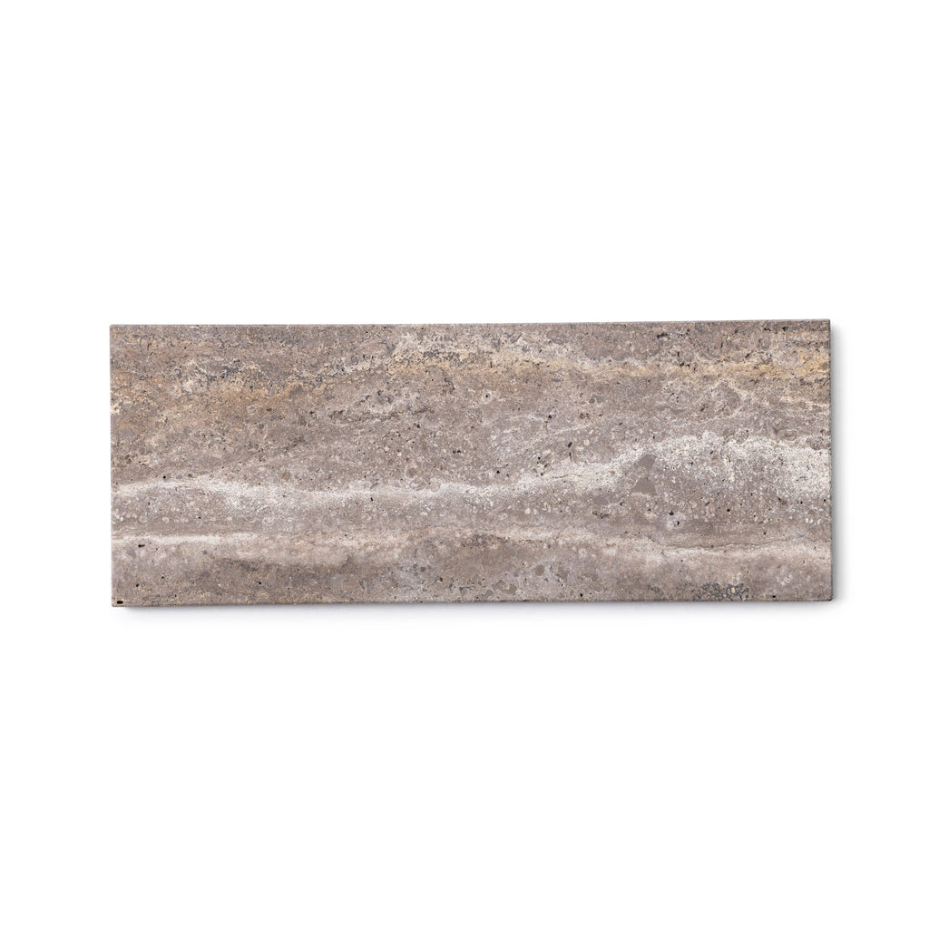 Titanium Travertine Tray Rectangular 10x25 cm