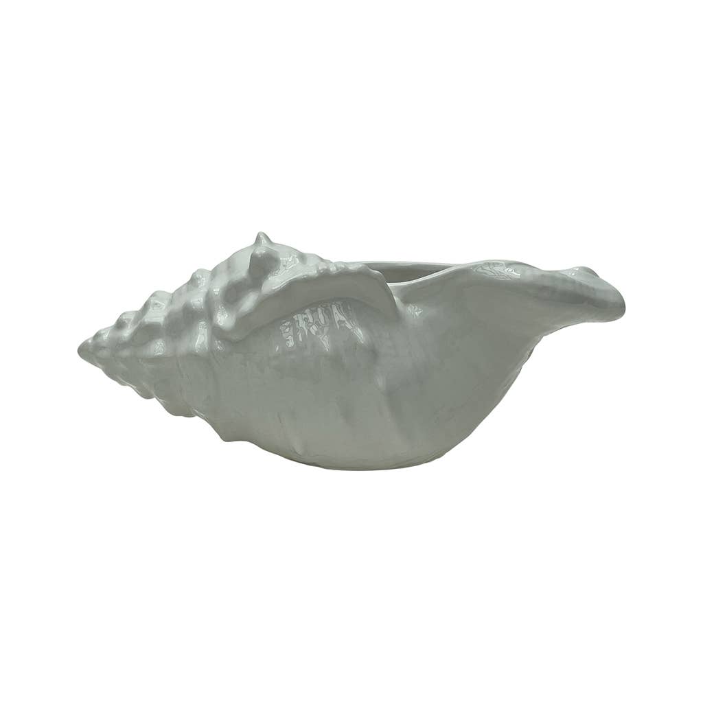 White shell pot decoration L31.5 W20 H13.6cm