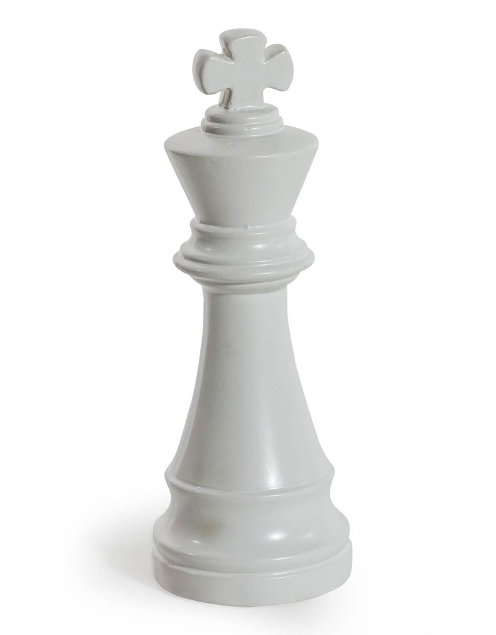 Matt White Large Ceramic King Chess Piece Ornament