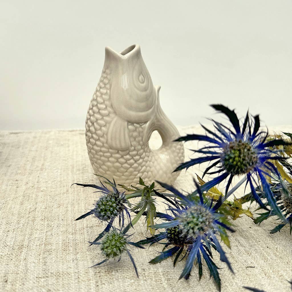 Ceramic vase Fish pm sand L8.2 D5 H12cm