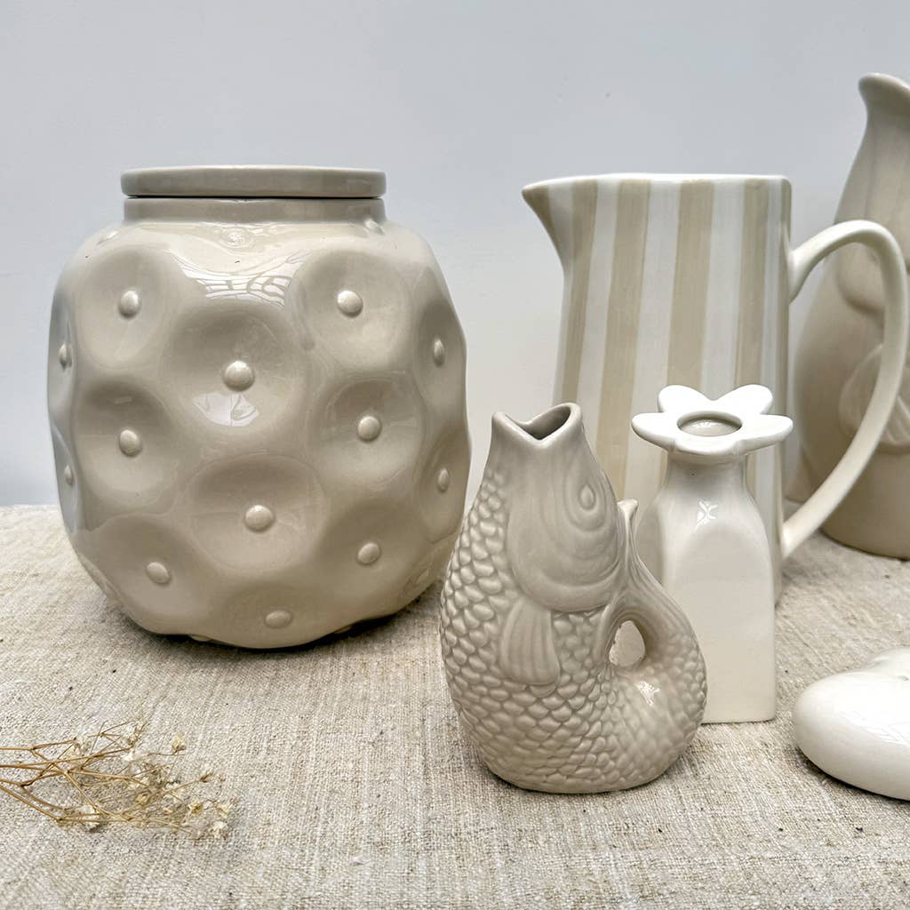 Ceramic vase Fish pm sand L8.2 D5 H12cm