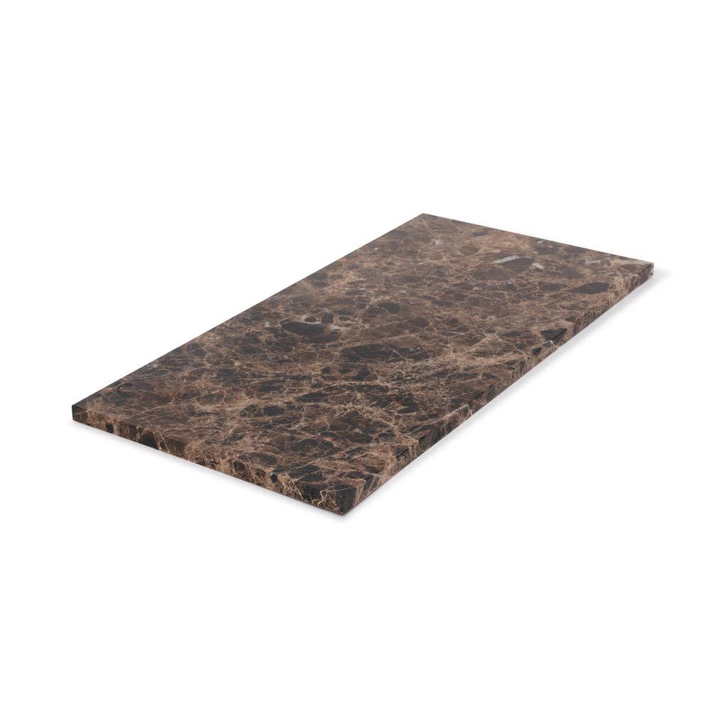 Brown Marble Rectangular Tray 20x40 cm