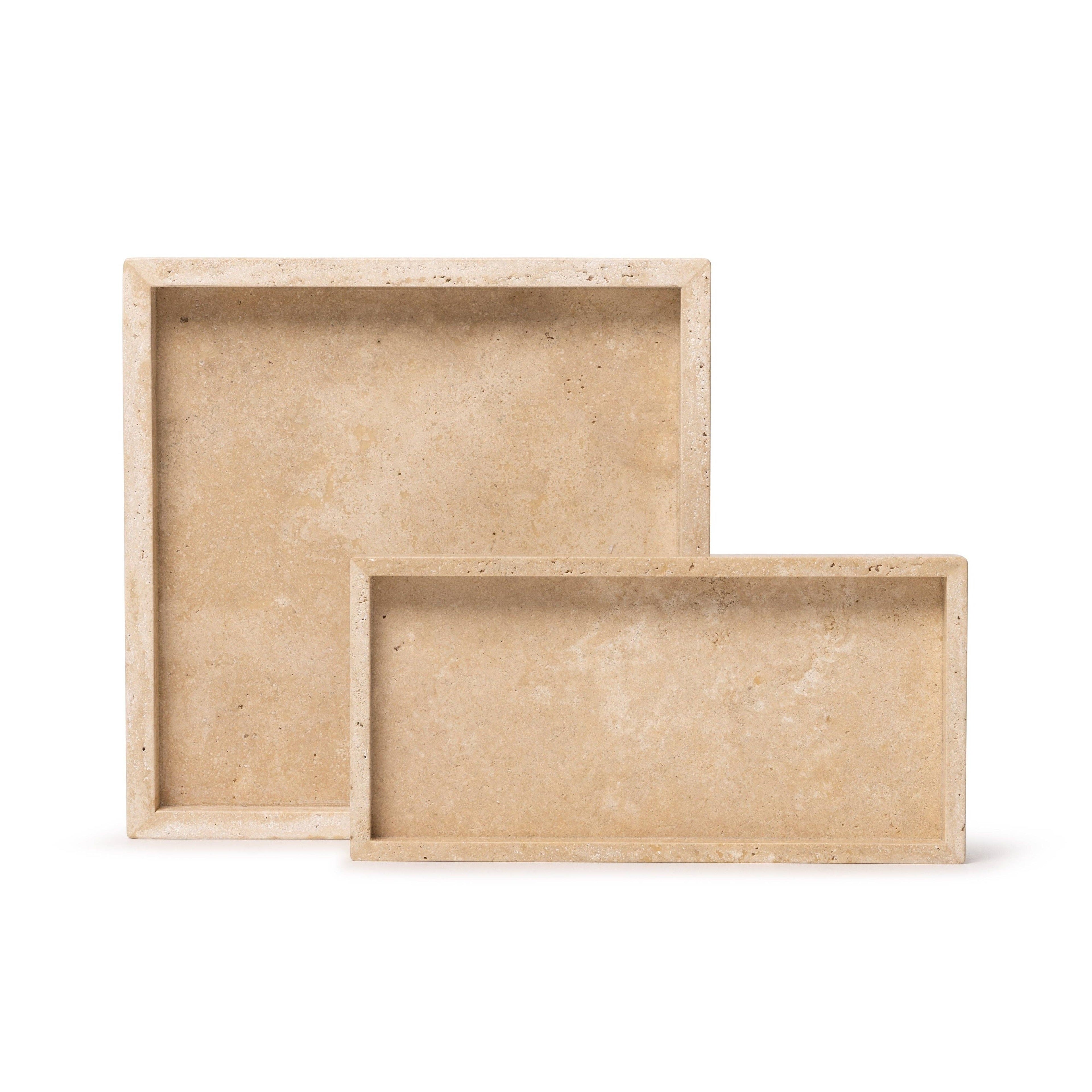 Travertine Square Tray 30x30 cm