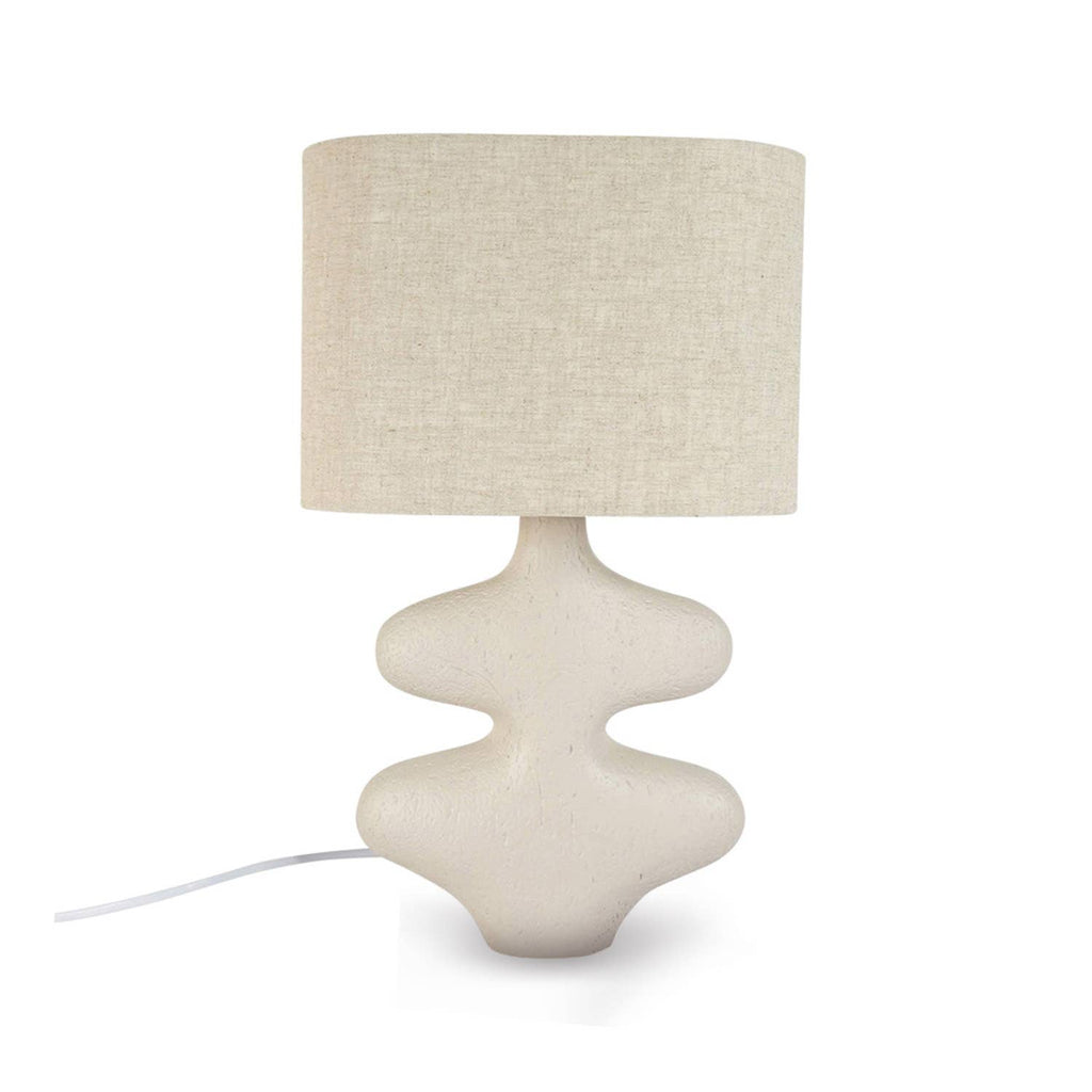 Beige organic lamp L26 W13 H40cm