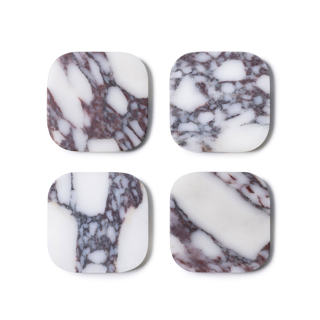 S/4 Organic Calacatta Coasters
