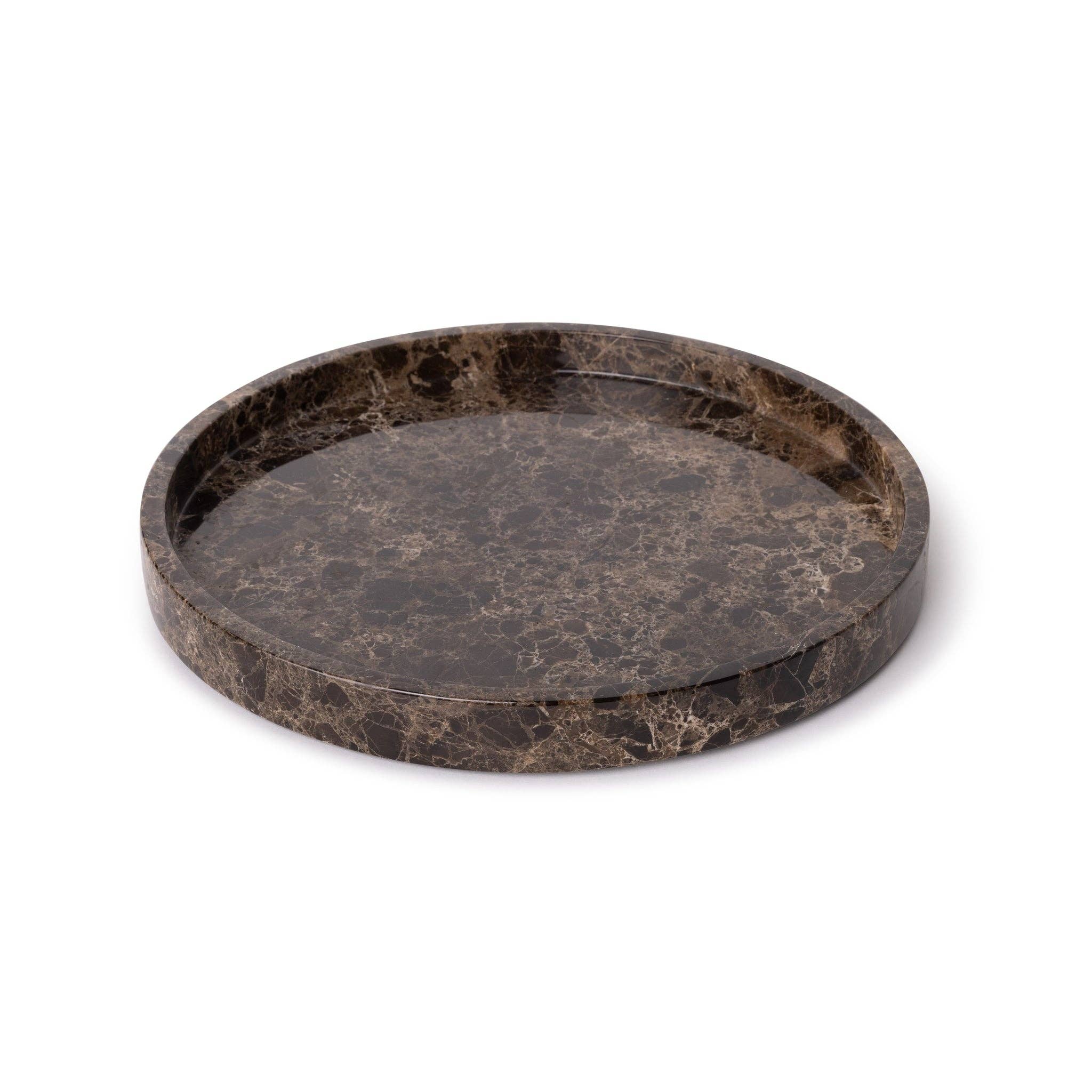 Brown Round Marble Tray Ø30cm