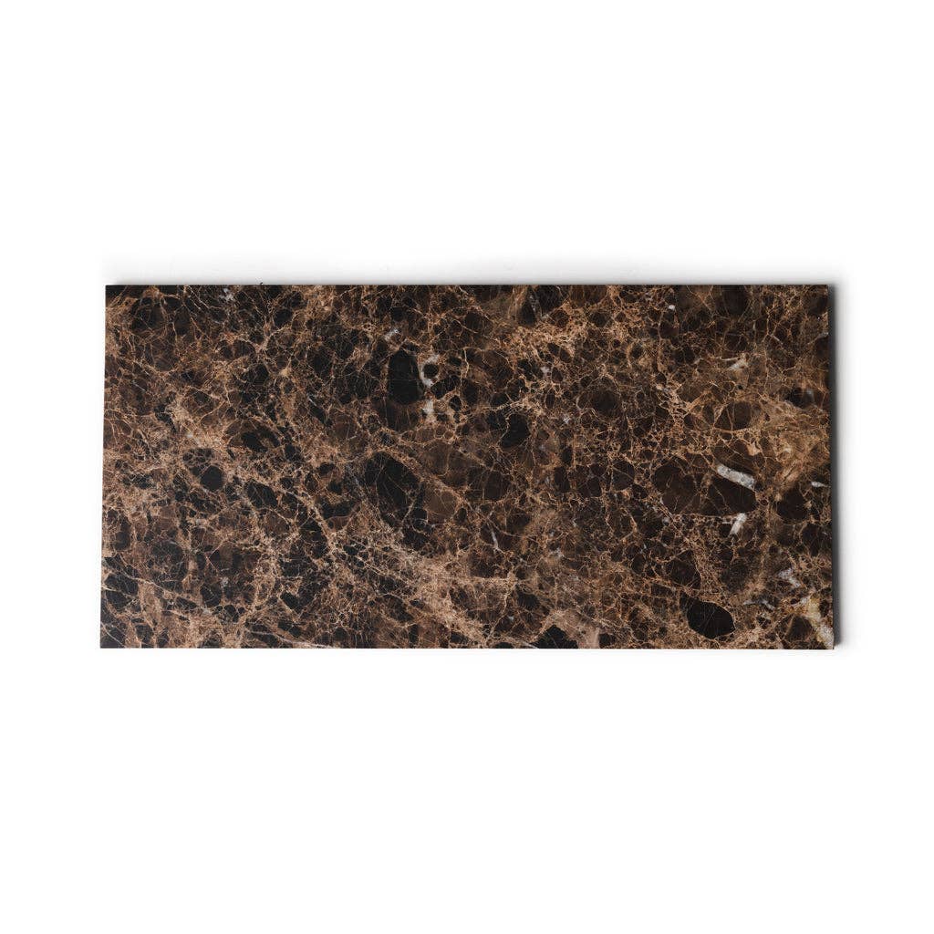 Brown Marble Rectangular Tray 20x40 cm