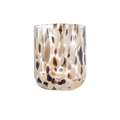 Black speckled tumbler glass D8 H9.5cm