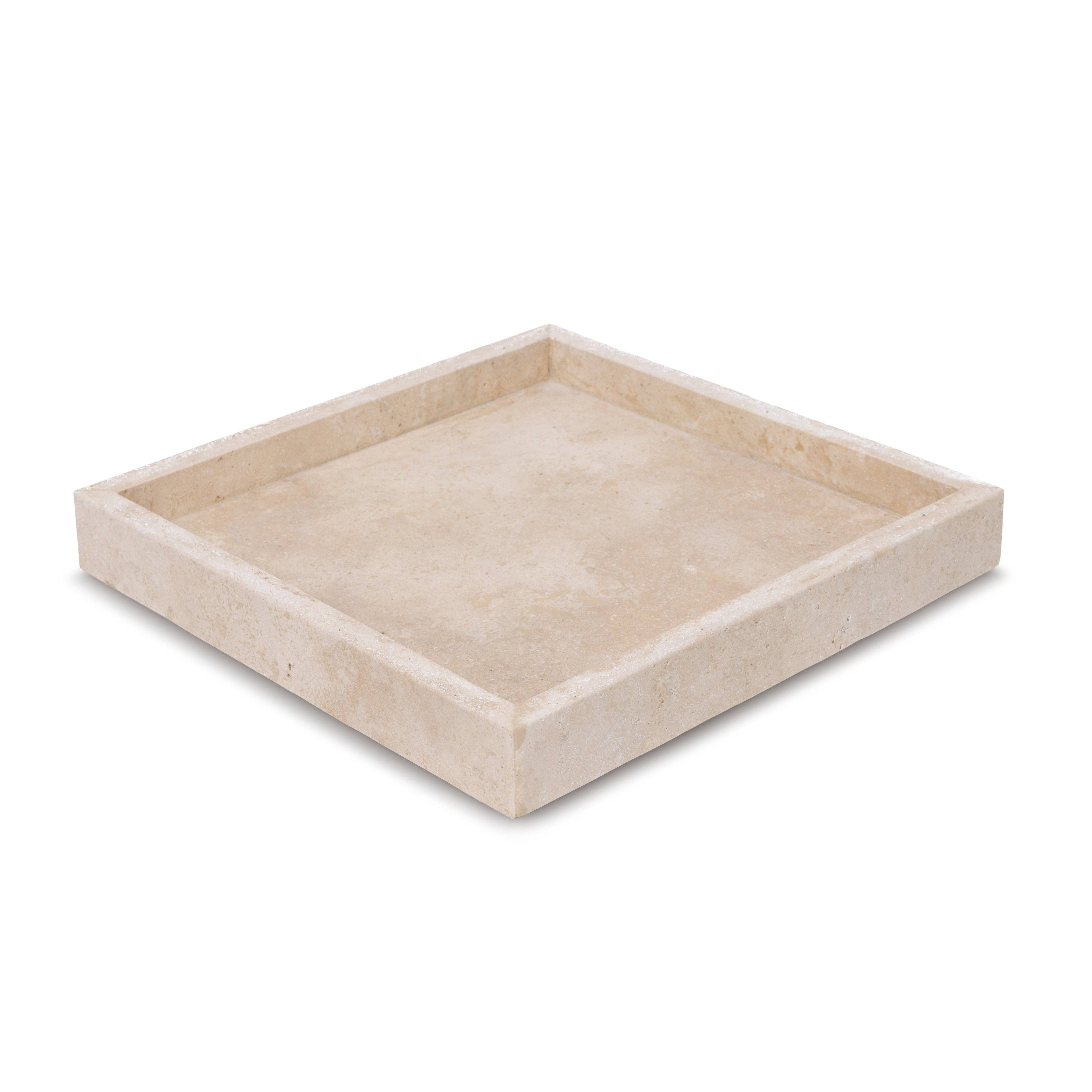 Travertine Square Tray 30x30 cm