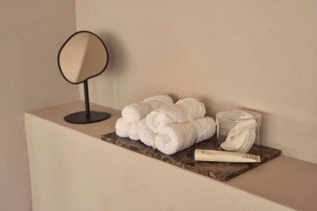 Brown Marble Rectangular Tray 20x40 cm