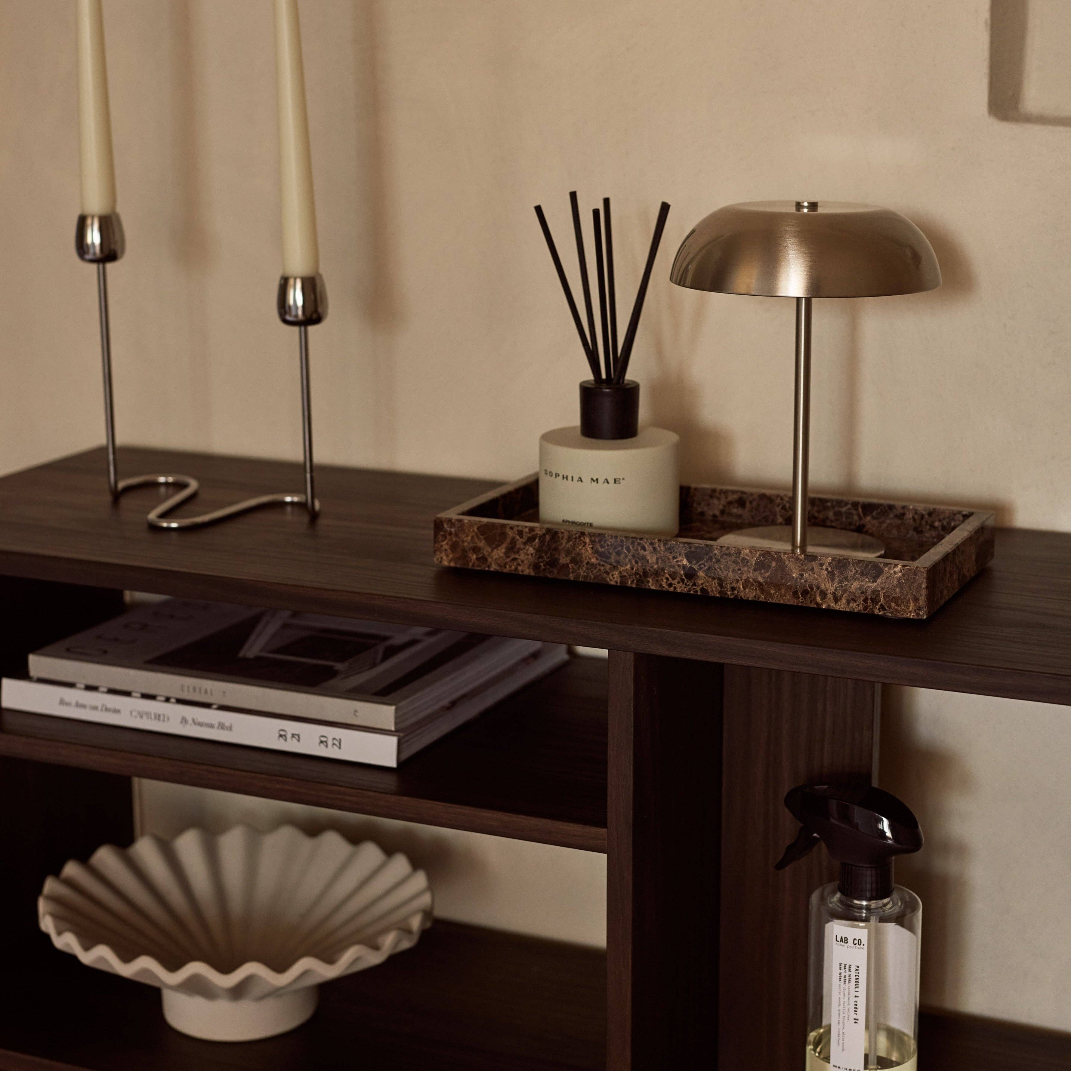 Brown Marble Tray 15x30cm