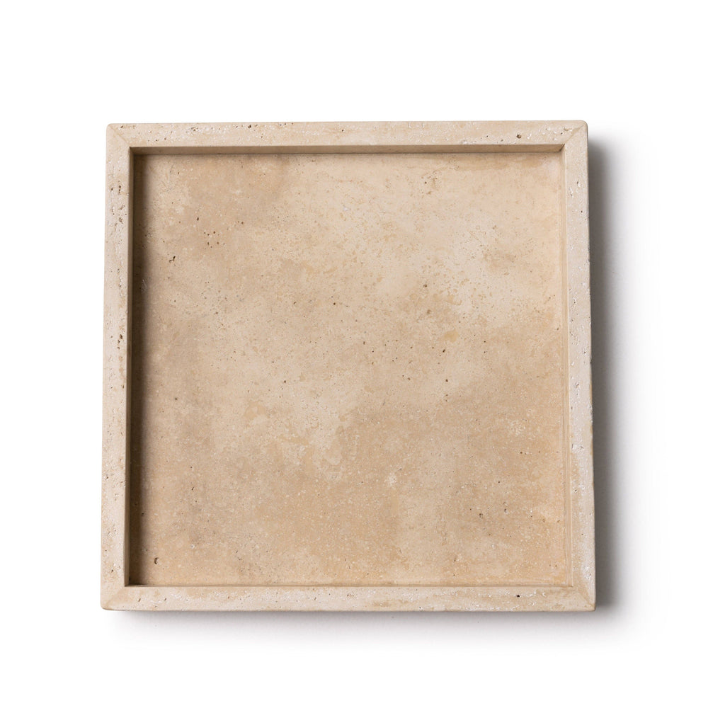 Travertine Square Tray 30x30 cm