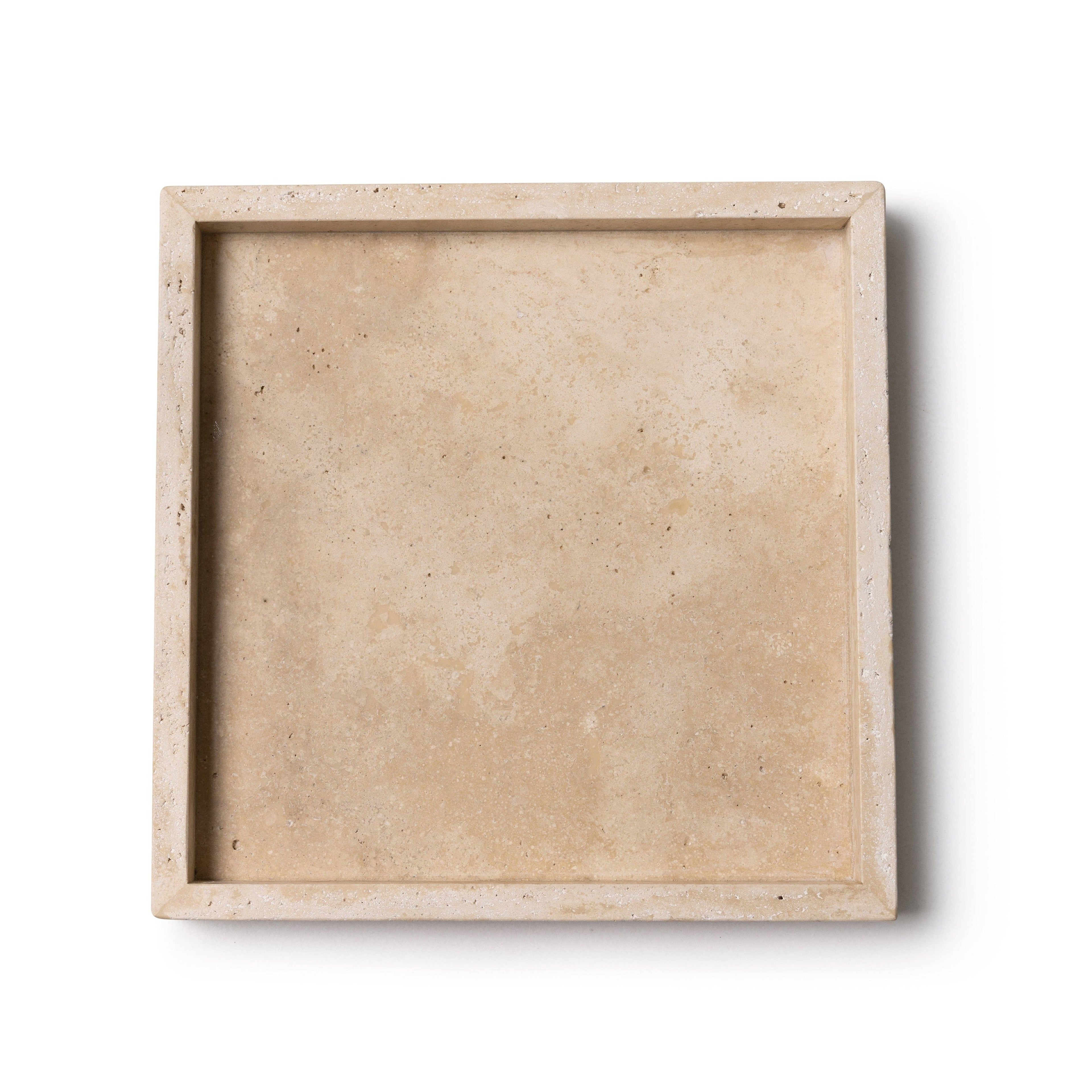 Travertine Square Tray 30x30 cm