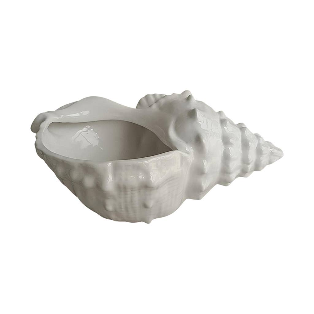 White shell pot decoration L31.5 W20 H13.6cm