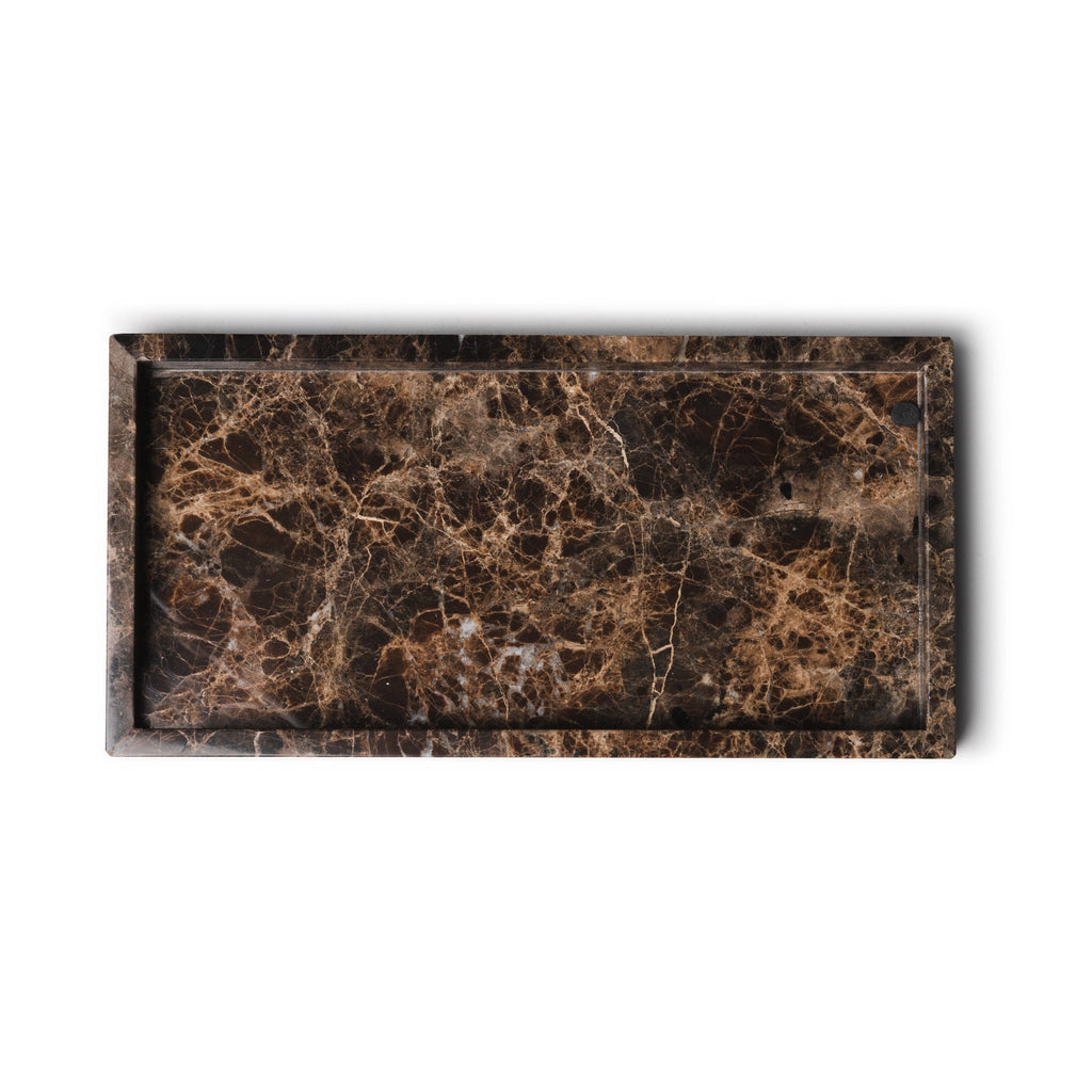 Brown Marble Tray 15x30cm