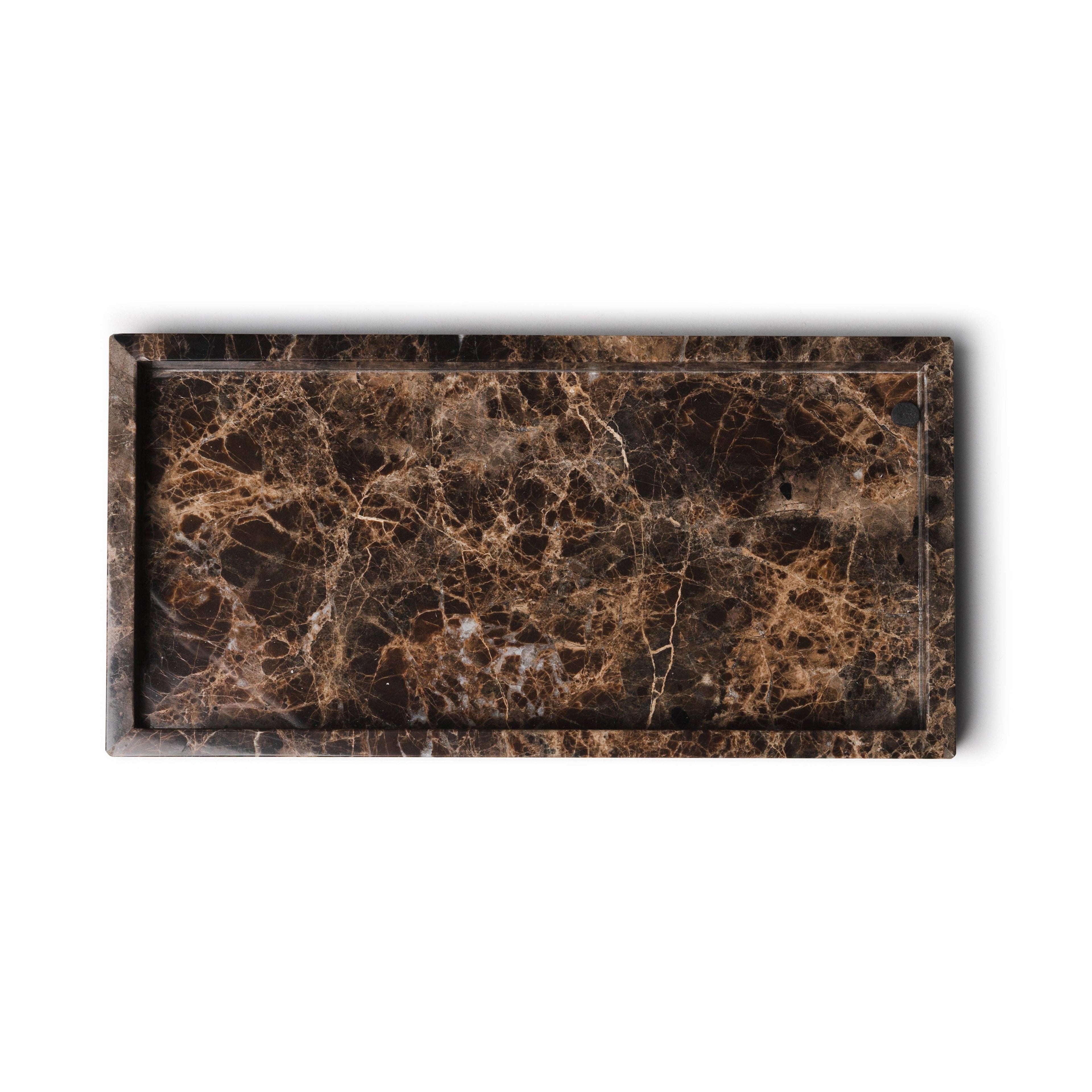 Brown Marble Tray 15x30cm