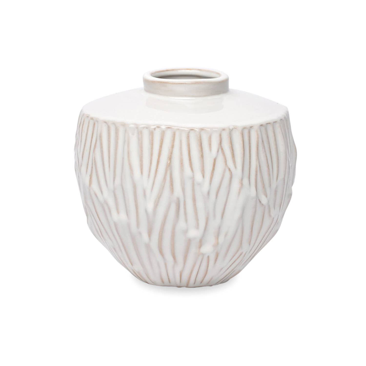 Monica tall white vase D17.3 H16.3cm