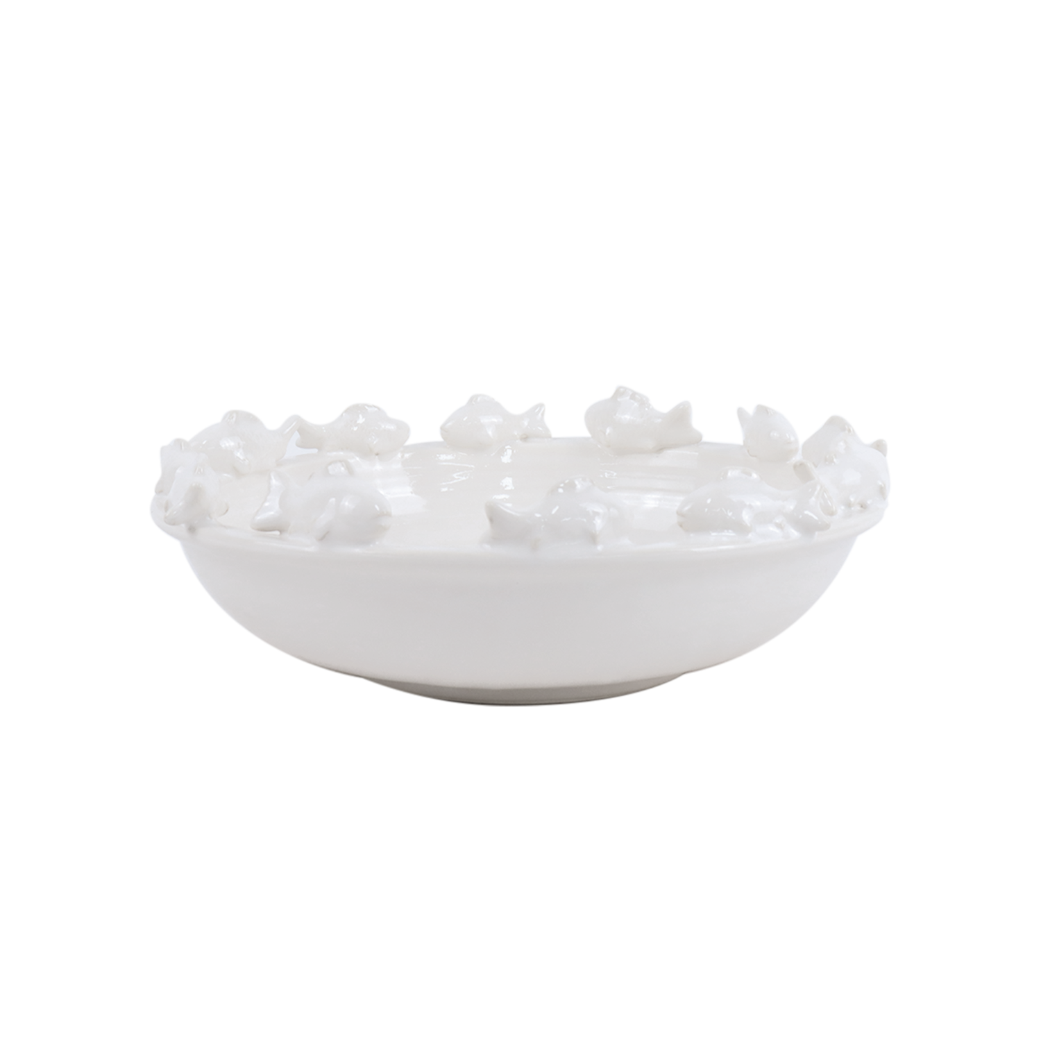 White fish centerpiece D33 H11.5cm