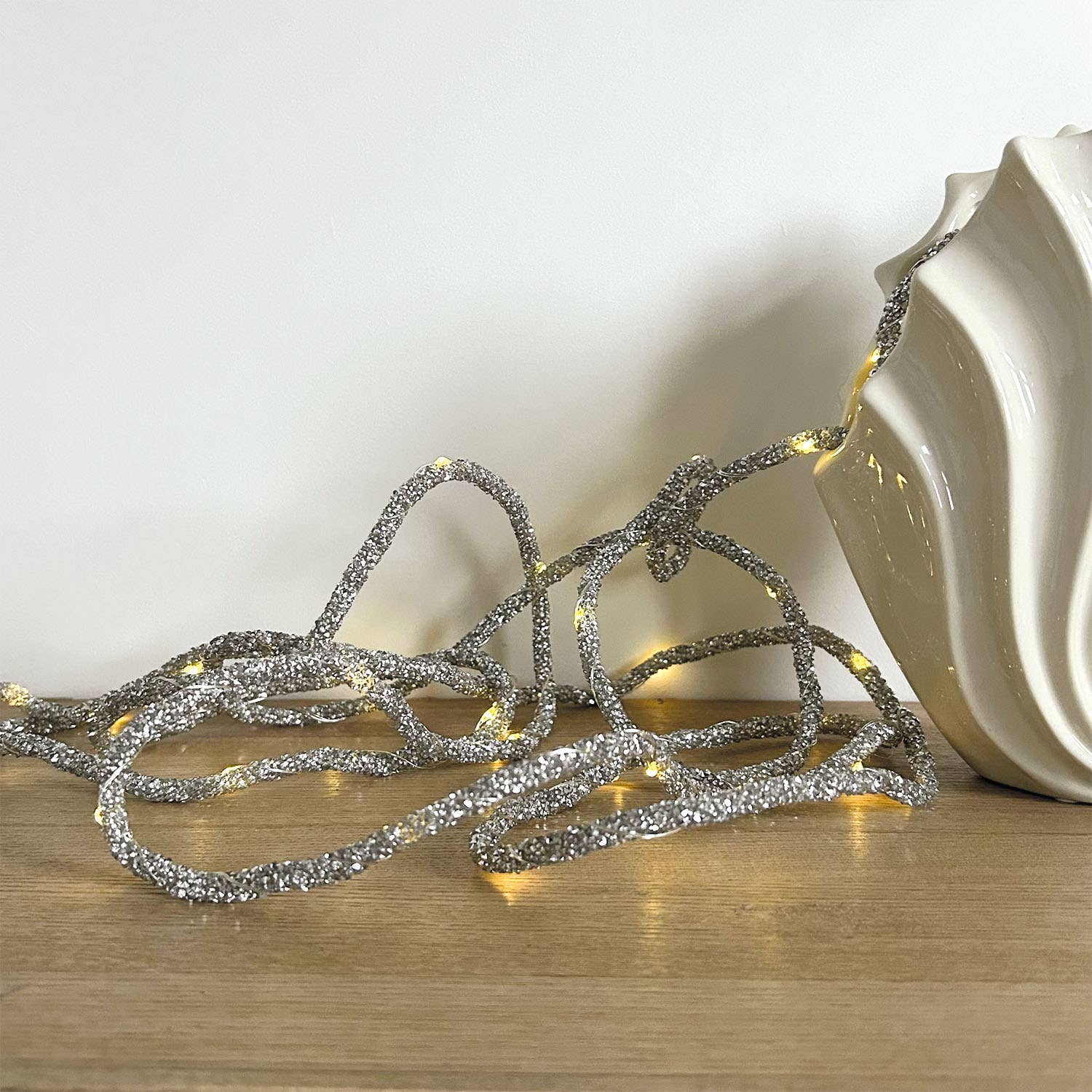 White Tall Shell Vase