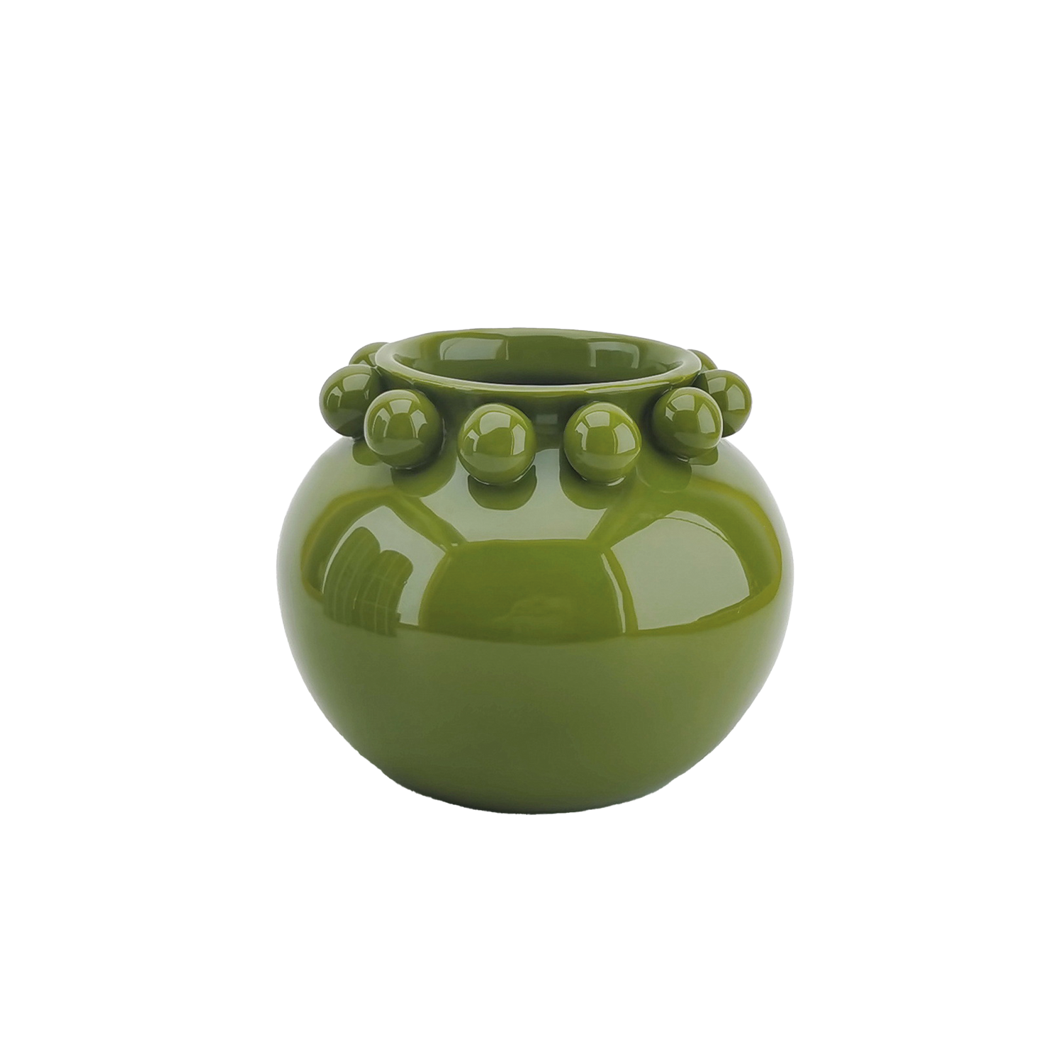 Khaki Bouly Vase D16 H13cm
