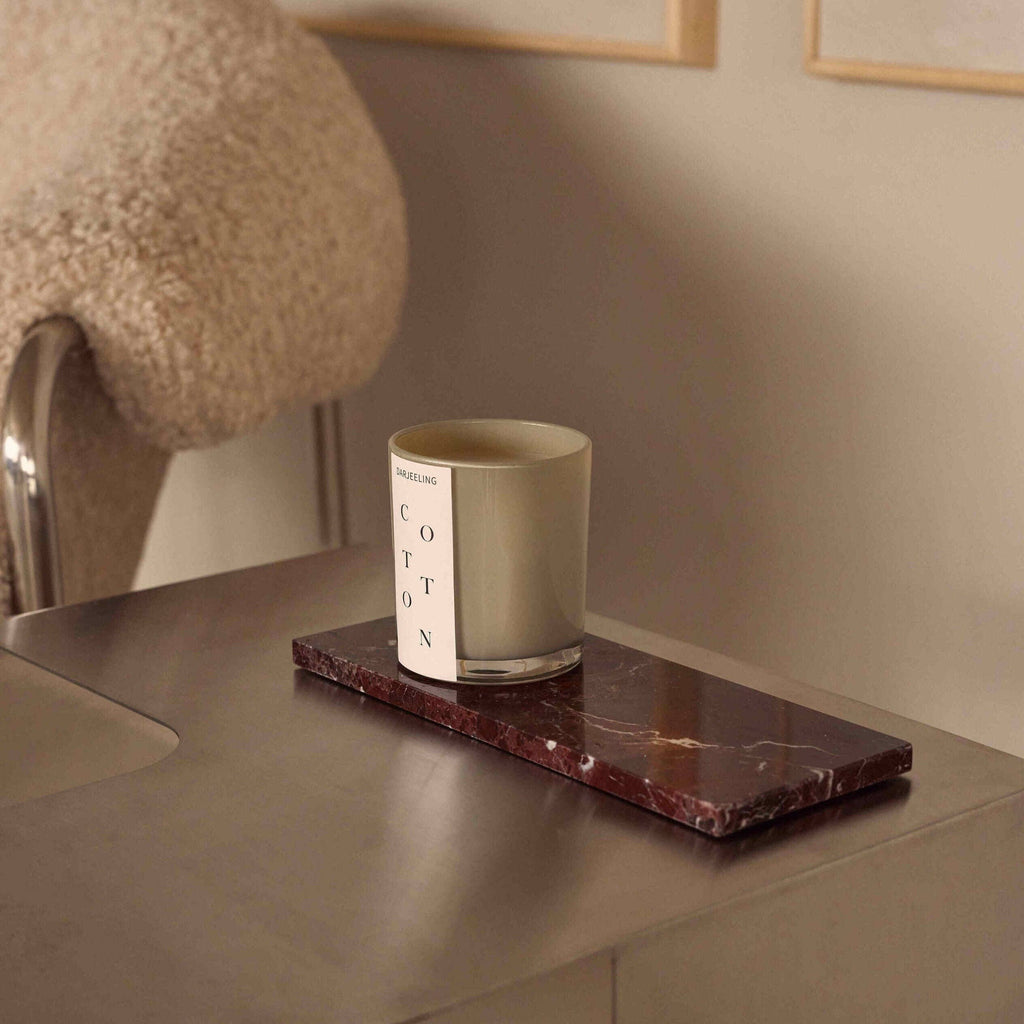 Red Marble Tray Rectangle 10x25cm