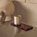 Red Marble Tray Rectangle 10x25cm