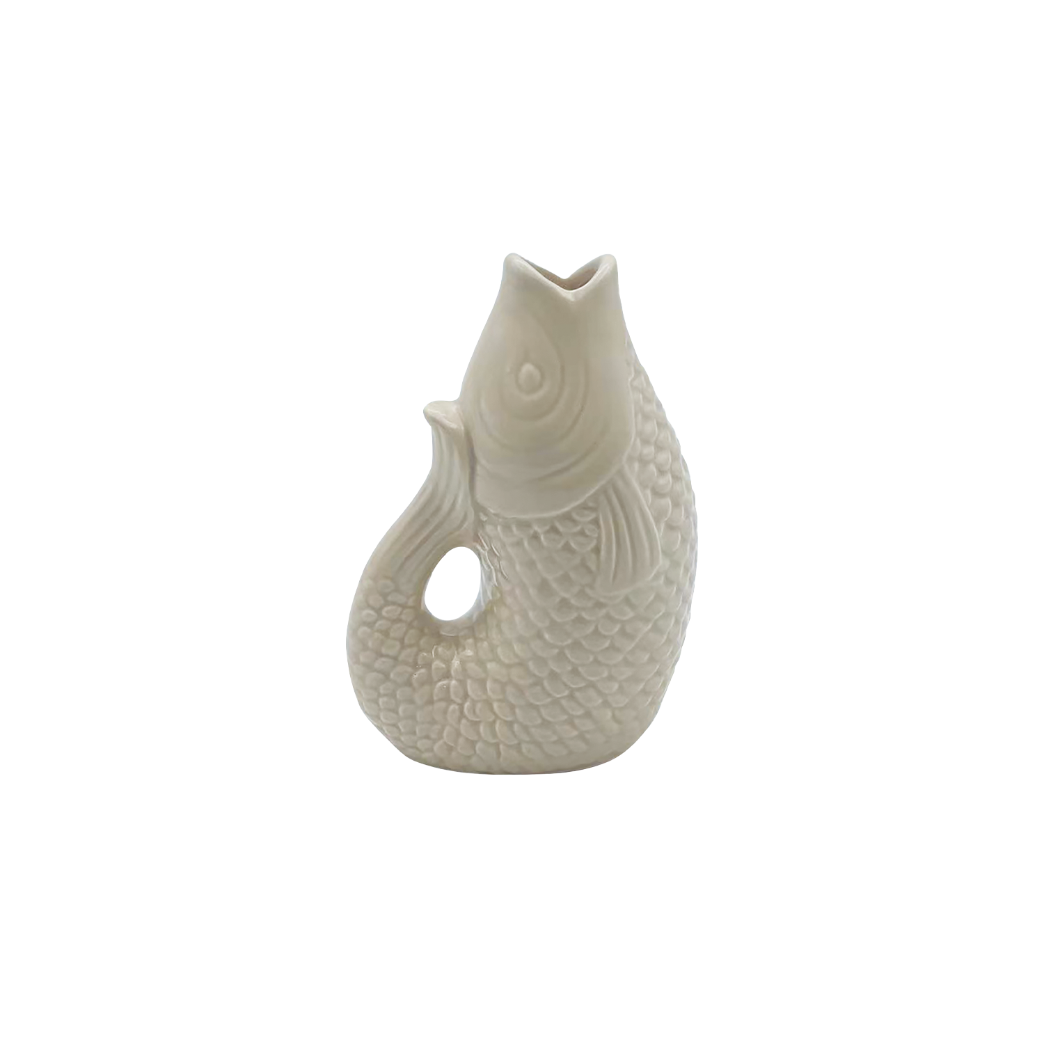 Ceramic vase Fish pm sand L8.2 D5 H12cm